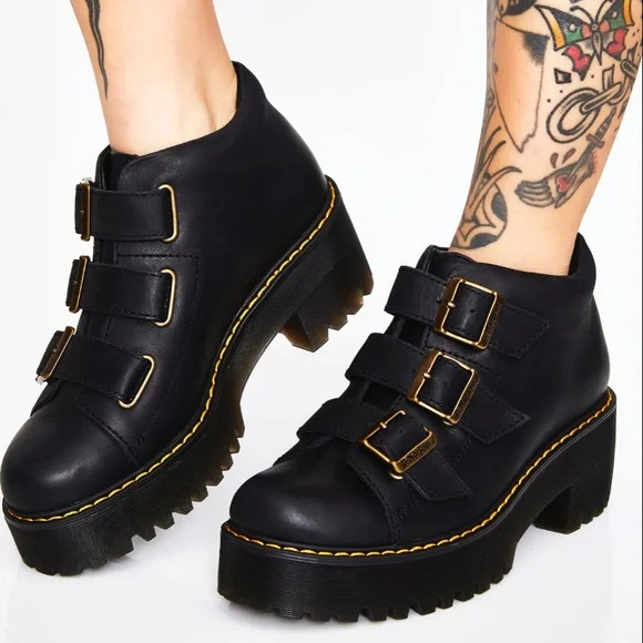 Dr. Martens Black Combat Boots - Picture 6 of 13